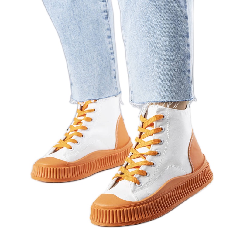 Orange platform sneakers from Terri white Orange platform sneakers from Terri white