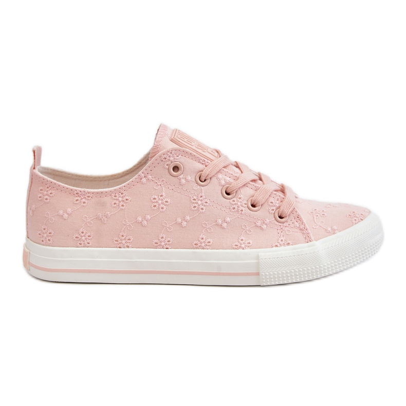 Women's Big Star Embroidered Sneakers LL274224 Pink