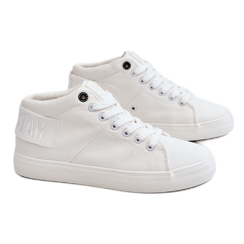 Women's Classic High Top Sneakers Big Star LL274002 White Women's Classic High Top Sneakers Big Star LL274002 White