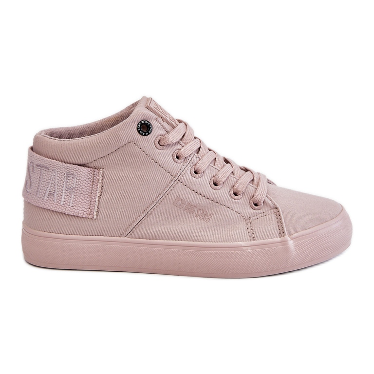Women's Classic High Top Sneakers Big Star LL274004 Nude pink