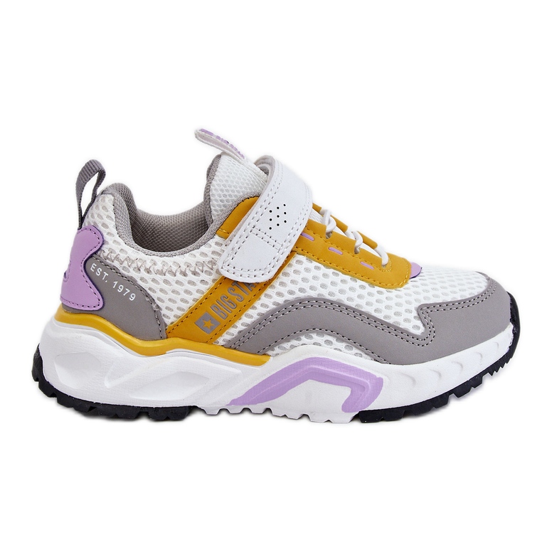 Children's Sport Shoes With Velcro Big Star JJ374257 White and Yellow multicolored Children's Sport Shoes With Velcro Big Star JJ374257 White and Yellow multicolored