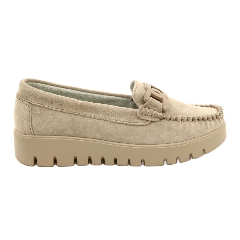 Leather moccasins Filippo DP3334/23 BE beige