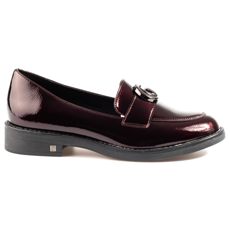 W. Potocki Women's maroon lords from Potocki with flat heels red