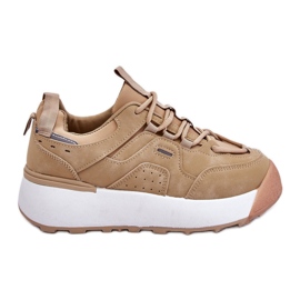 PS1 Women's Platform Sport Shoes Beige Dakari