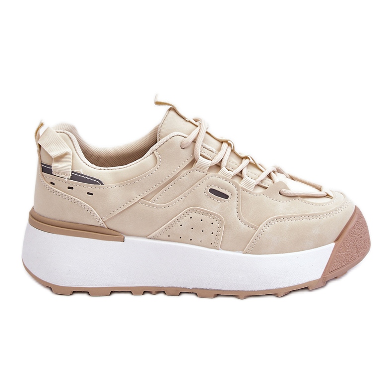 PS1 Women's Platform Sport Shoes Light Beige Dakari
