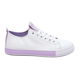 Classic Women's Sneakers White-Purple Ville