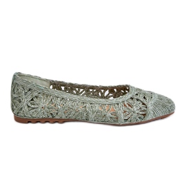 PS1 Openwork Fashionable Ballerinas Green Thiago PS1 Openwork Fashionable Ballerinas Green Thiago