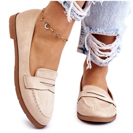 PS1 Comfortable Suede Women's Loafers Beige Lucca