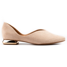 W. Potocki Women's suede ballerinas Potocki beige