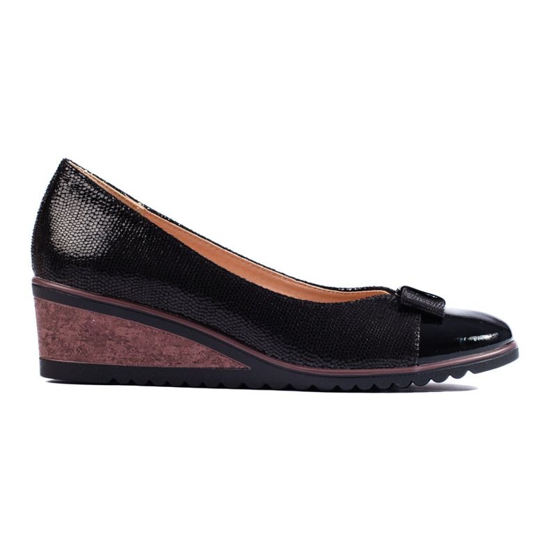 W. Potocki Women's black pumps from Potocki with a low wedge