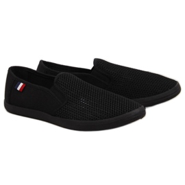 Men's slip-on openwork black sneakers NEWS Men's slip-on openwork black sneakers NEWS