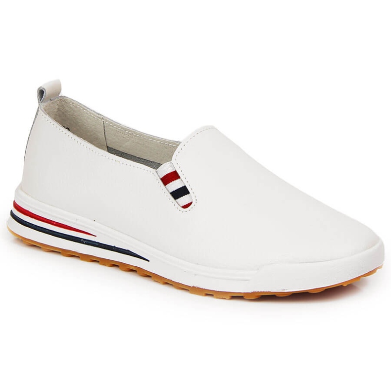 White Filippo DP3510 women's leather slip-on sneakers