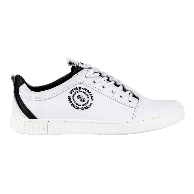 Polbut Men's casual leather shoes 2121 white