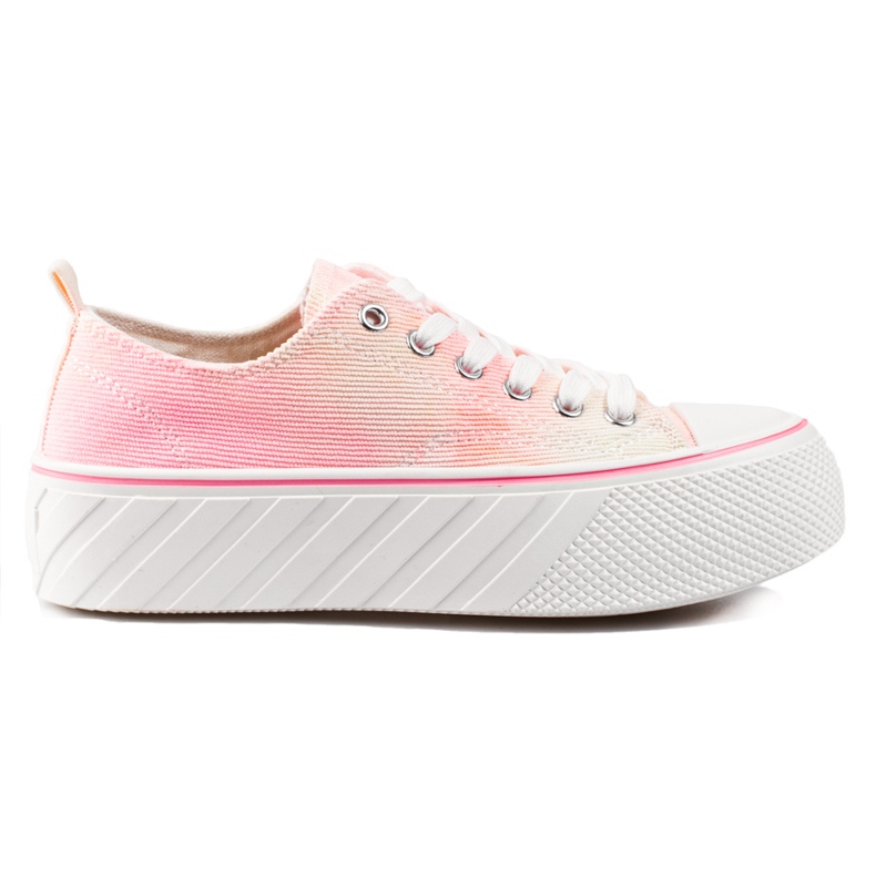 Women's Shelovet corduroy pink sneakers Women's Shelovet corduroy pink sneakers