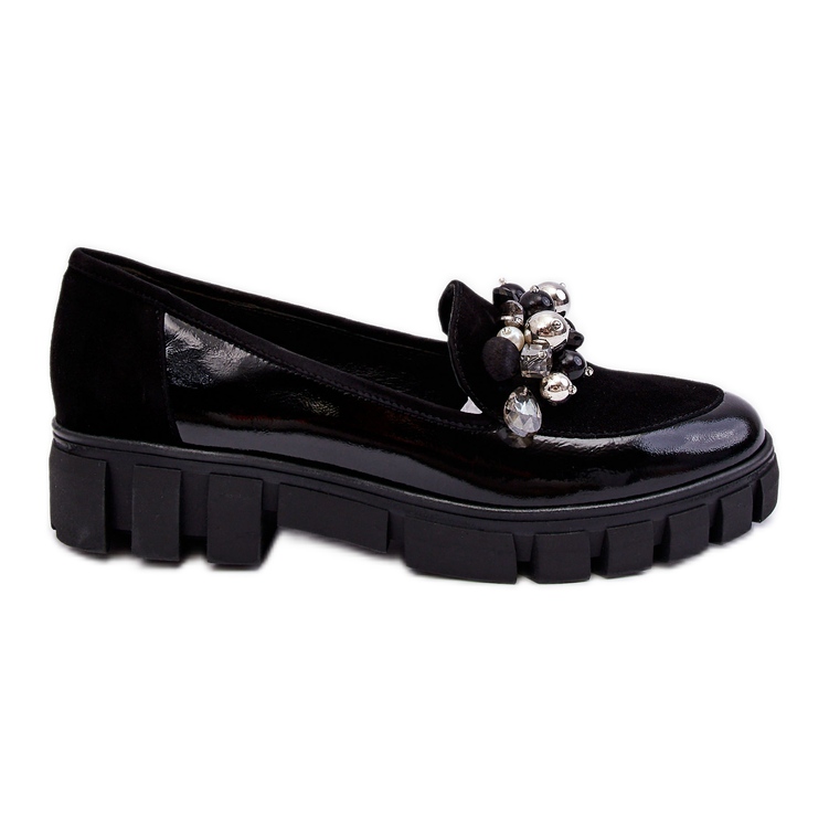Women's Loafers On The Platform Laura Messi 2392 Black
