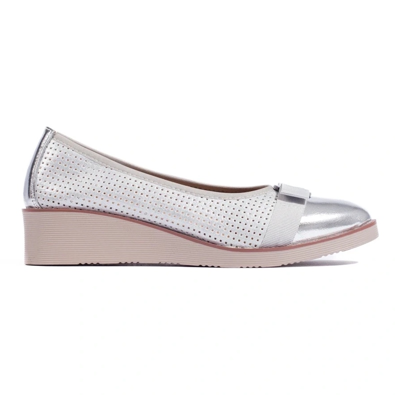 W. Potocki Women's pumps Potocki openwork silver