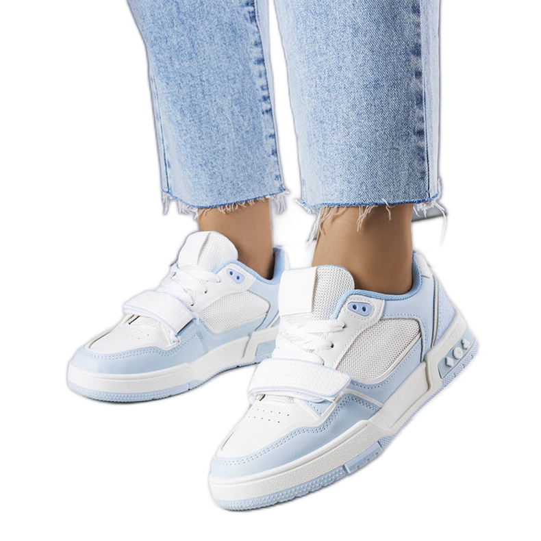 Kadie women's blue sneakers white