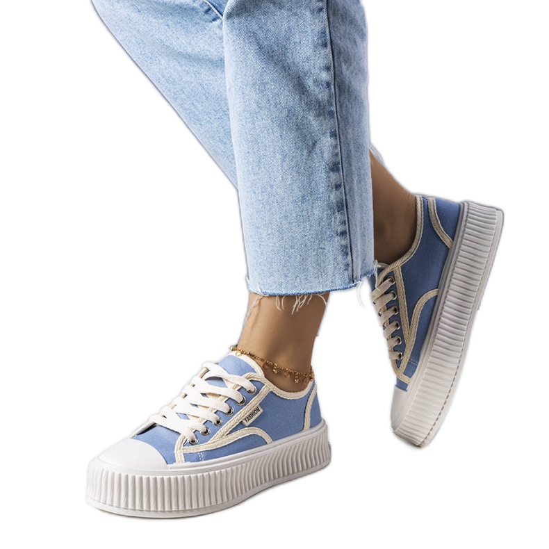Connie blue platform sneakers