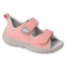 Befado children's shoes pink/gray 721P002 Befado children's shoes pink/gray 721P002