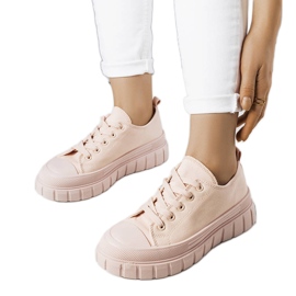 Pink platform sneakers from Laverne
