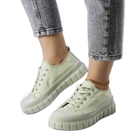 BM Green platform sneakers from Laverne