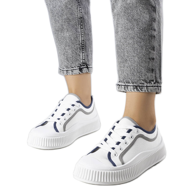 Johanna white platform sneakers