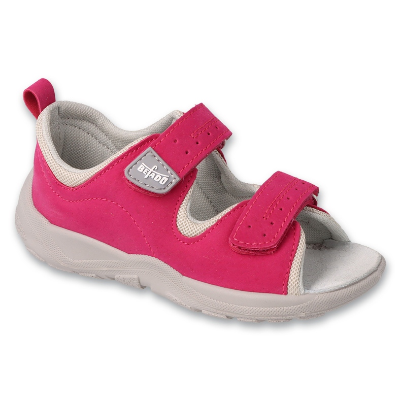 Befado sandals leather insert 721p003 fuchsja/popiel pink