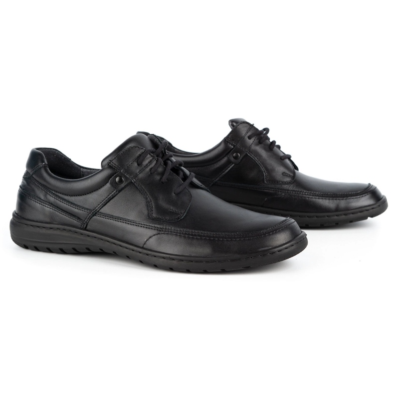 WASAK Men's casual leather shoes 0186W black