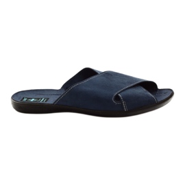 Men's slippers Adanex 20308 navy blue