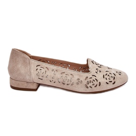 Openwork Loafers Sergio Leone BL627 Beige