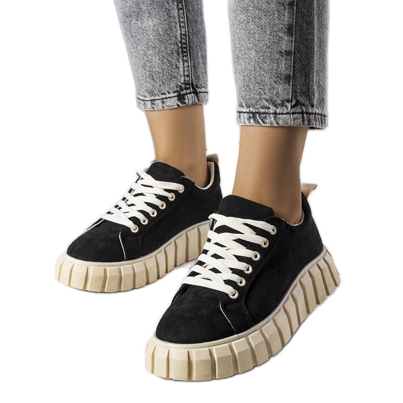 BM Pamela black platform sneakers