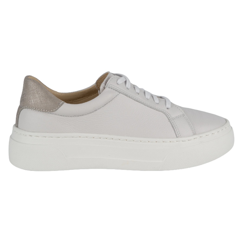 WASAK Women's shoes leather sneakers 0680W white