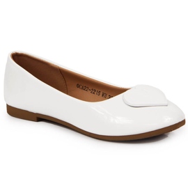 Girls ballerinas with a white heart by Vinceza Girls ballerinas with a white heart by Vinceza
