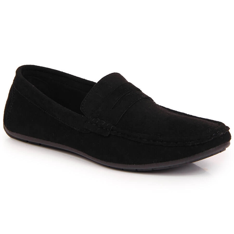 Men's black suede slip-on loafers NEWS