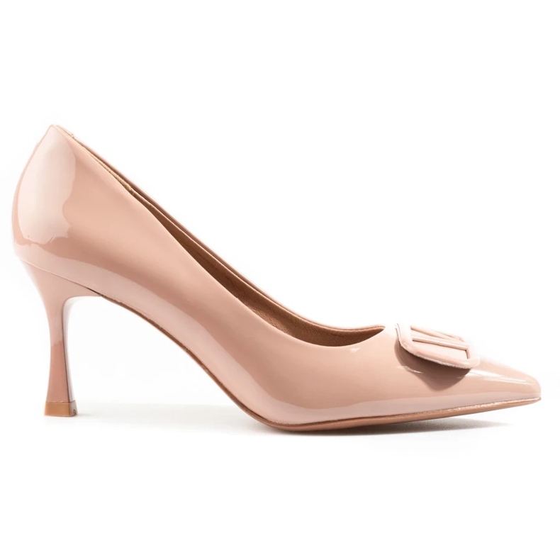 Vinceza women's pumps with beige decoration