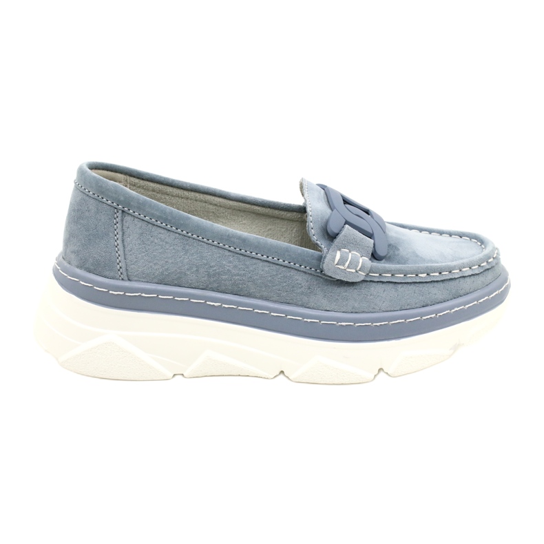 Leather moccasins Filippo DP4552/23 blue