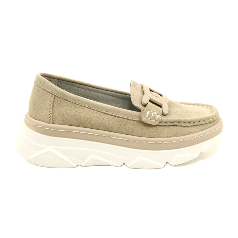 Leather moccasins Filippo DP4552/23 beige