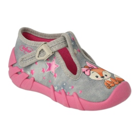 Befado children's shoes 110P467 pink grey