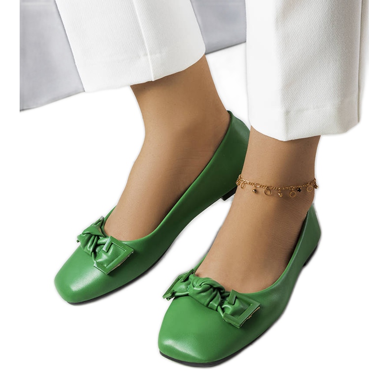 Green ballerinas with bow from Tabitha