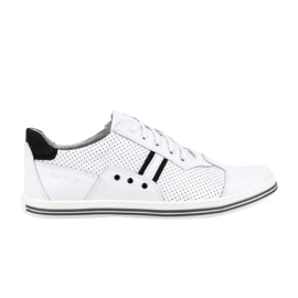 Polbut Men's casual shoes 1801P white with black Polbut Men's casual shoes 1801P white with black