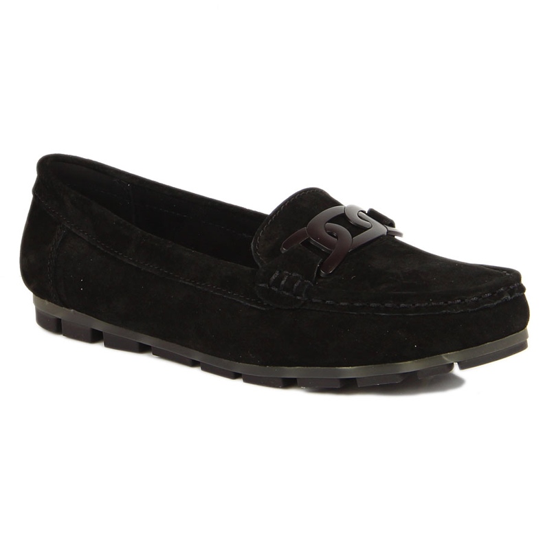 Women's flat black leather loafers Filippo DP3630 Women's flat black leather loafers Filippo DP3630