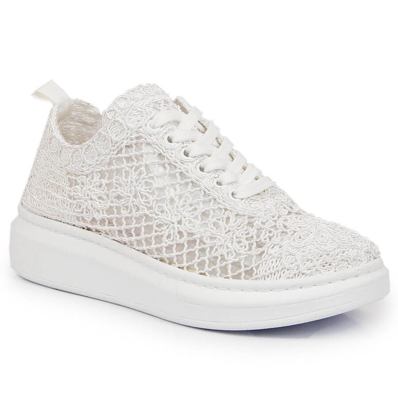 Women's lace shoes on the white platform Artiker 50C1115 Women's lace shoes on the white platform Artiker 50C1115