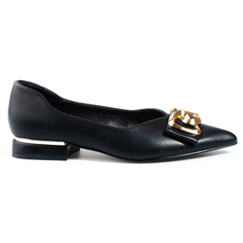 Women's Vinceza black flat heel pumps brown Women's Vinceza black flat heel pumps brown