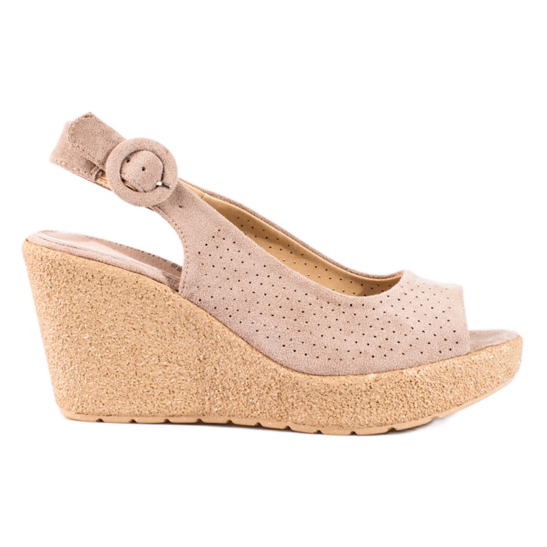 Women's Shelovet beige wedge sandals