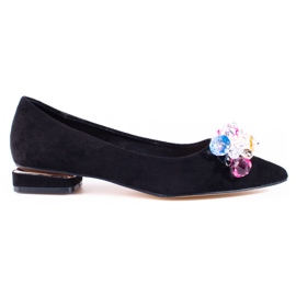 Women's Shelovet low heel pumps in black suede