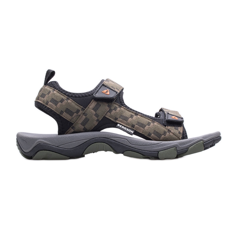 Men's trekking sandals BERGSON Benue Hiking BRG00127 olive green Men's trekking sandals BERGSON Benue Hiking BRG00127 olive green