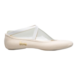 Gymnastic ballet shoes IWA 302 cream beige