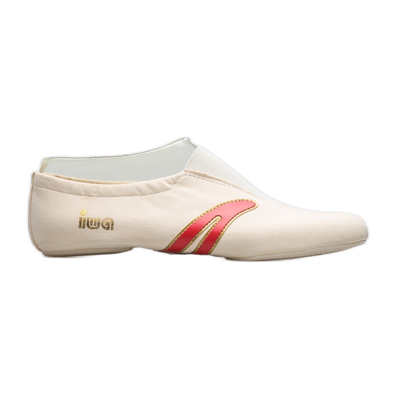 Gymnastic ballet shoes IWA 502 cream beige white