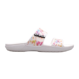 Women's slippers CROCS Classic Tie Dye Graphic 207283-928 white multicolored