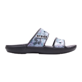 Women's slippers CROCS Classic Tie Dye Graphic 207283-988 black multicolored